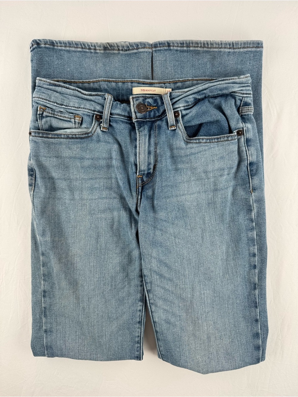 Levi's 715 Light Blue Boot Cut Denim Stretchy Jeans